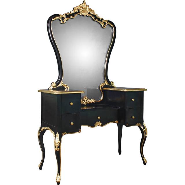Isabella Waterfall Vanity Dressing Table With Mirror