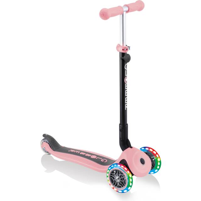 Globber Go Up Foldable Lights Scooter - Pastel Pink