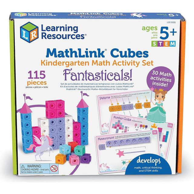 Learning Resources MathLink Cubes Kindergarten Math Activity Set: Fantasticals! 115 Pieces  Ages 5+ Kindergarten STEM Activities  Math Activity Set an