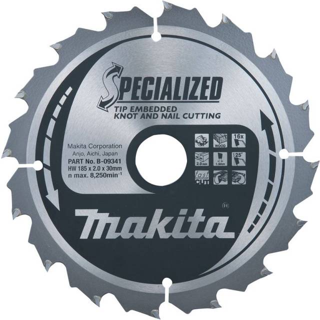 Makita SPECIALIZED Circular Saw Blade for Knot and Nail Cutting 190mm 24T 20mm