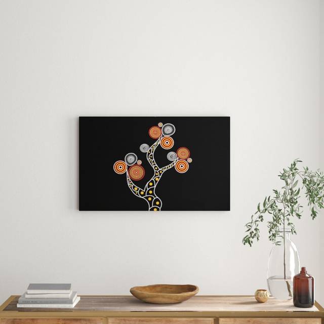 'Aboriginal Tree 1' Graphic Art Print on Canvas (50.8 cm H x 81.3 cm W)