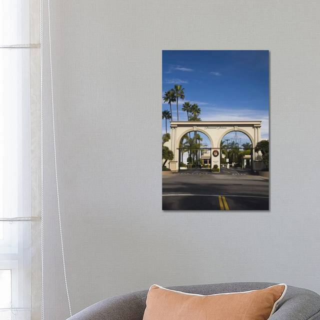 Entrance Gate to a Studio, Paramount Studios, Melrose Avenue, Hollywood, Los Angeles, California, USA by Panoramic Images - Wrapped Canvas Art Prints (66.04cm H x 45.72cm W)