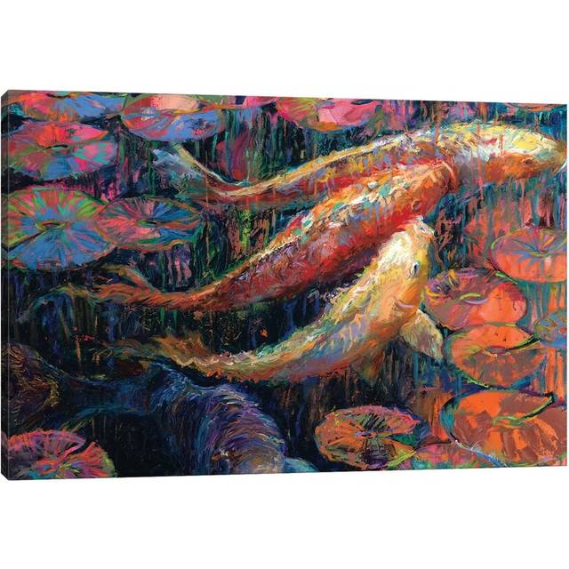 Japanese Inks by Iris Scott - Wrapped Canvas Graphic Art (152.5 cm H x 101.5 cm W)