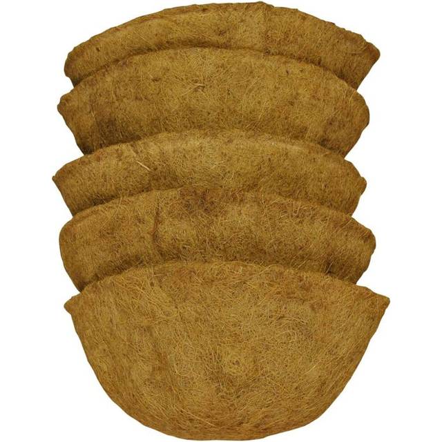 Pack of 5 Round Coco Hanging Basket Planter Liner (35cm)