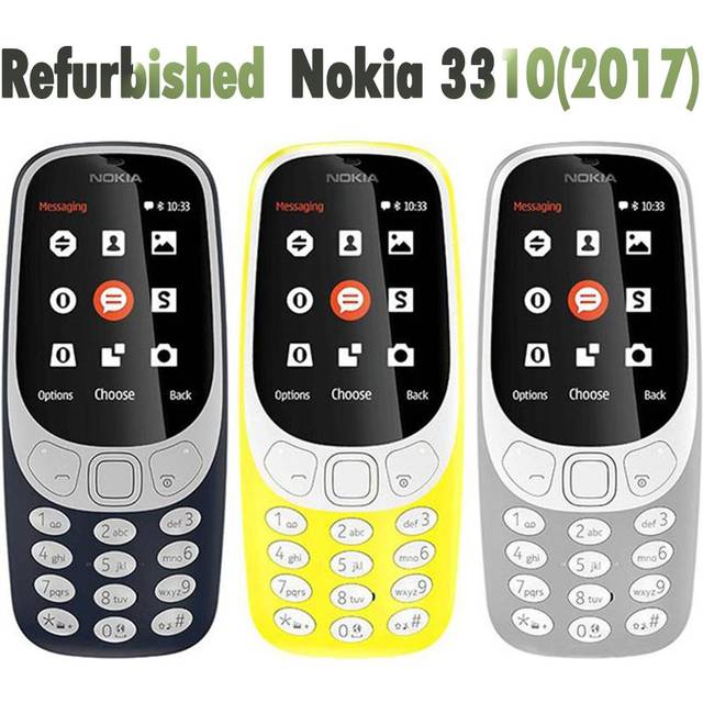 Refurbished Nokia Original Unlocked Nokia 3310(2017) Dual SIM 2G Mobile Phone Simple Set blue