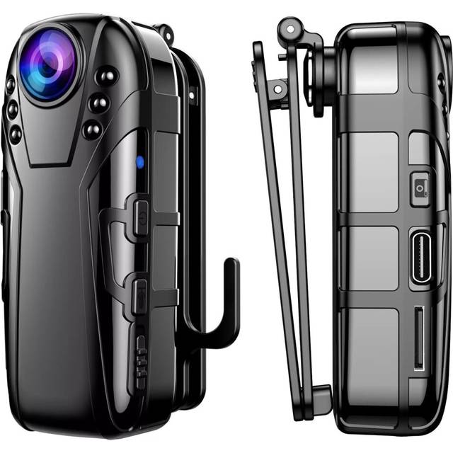 Infrared Night Vision Camcorder HD 1080P Camera Video DV 125 Degrees Wide-angle with Clip for Dash Cam Recording Conference