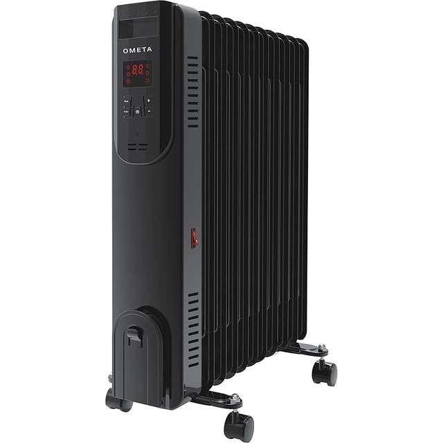 Ometa 2500W Oil Filled Radiator - Black - One Size