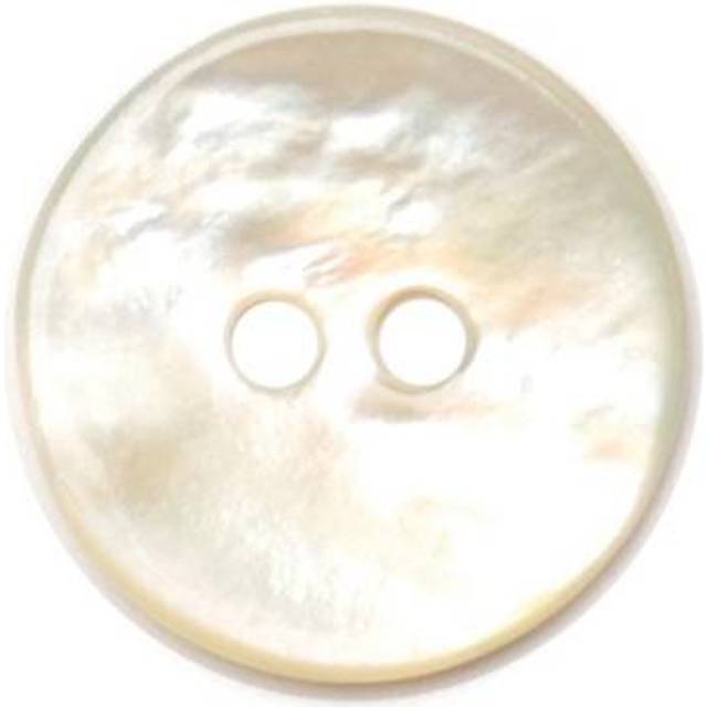 Milward Buttons - Size 12mm, 2 Hole, Mother Of Pearl Effect, Yellow, Pack of 4