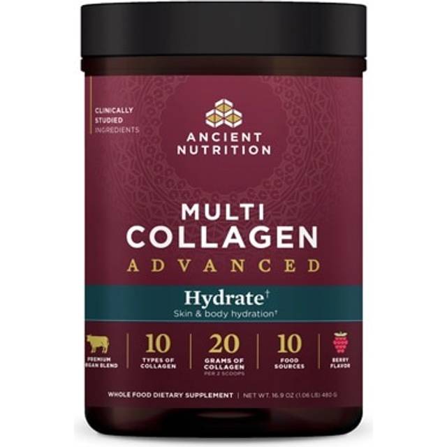 Ancient Nutrition Multi Collagen Advanced Powder - Hydrate Berry 30 Servings