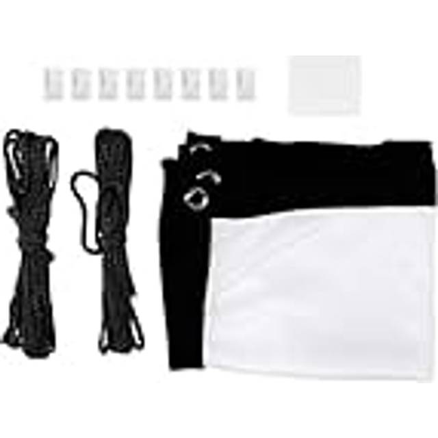 Projektionsduk, 16:9 Förtjockningsfri Mjuk Projektionsduk, Bärbar Vikbar Projektorduk Projektorfilmer Duk Inomhus/utomhus Dubbelsidig Projektorgardin Vit Polyester (100 tum)