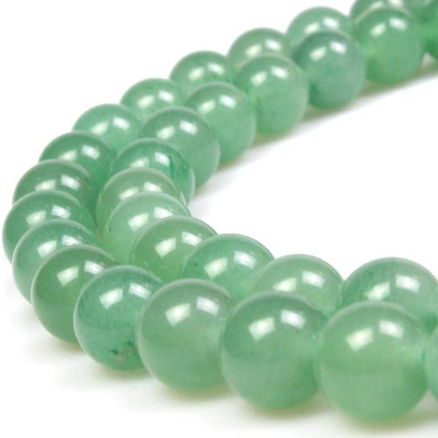 MJDCB Natural Stone Beads Green Aventurine Round Loose Beads for Jewelry Making DIY Bracelet Necklace (8mm)