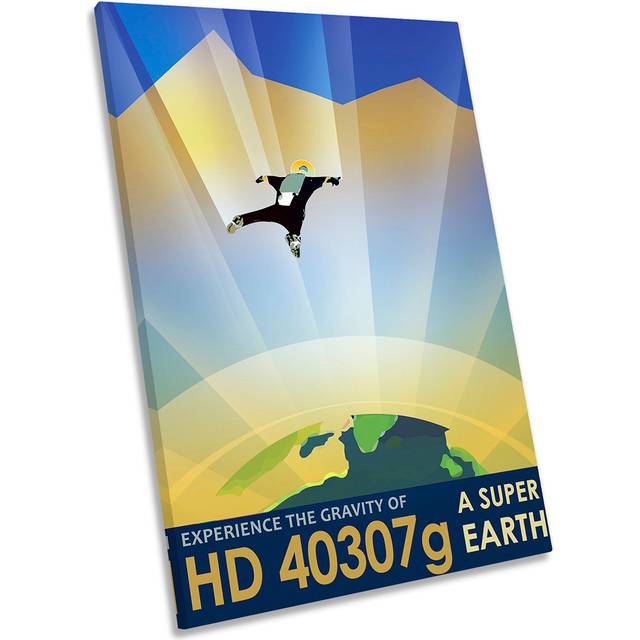 HD 40307G NASA Space Tourism - Wrapped Canvas Graphic Art - Yellow (45.7cm H x 30.5cm W x 2cm D)