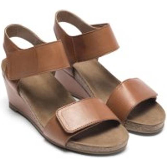 Cashott 61200367 CASALBERTA sandal med kilehæl cognac