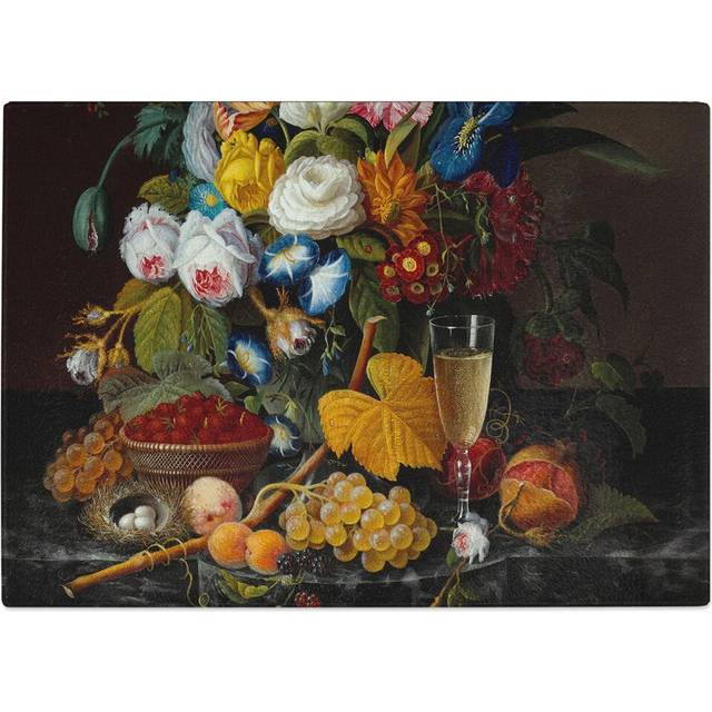 Still Life with Flowers and Fruit Vol.10 by Severin Roesen Chopping Board (0.4cm H x 20cm W x 28.5cm L)