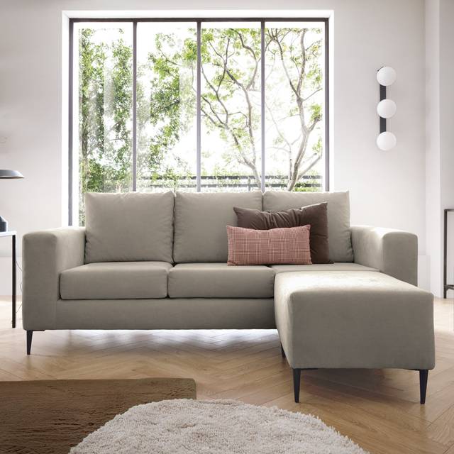 Marlow Home Co. Alonta Corner Sofa Sand 83cm H X 200cm W X 156cm D