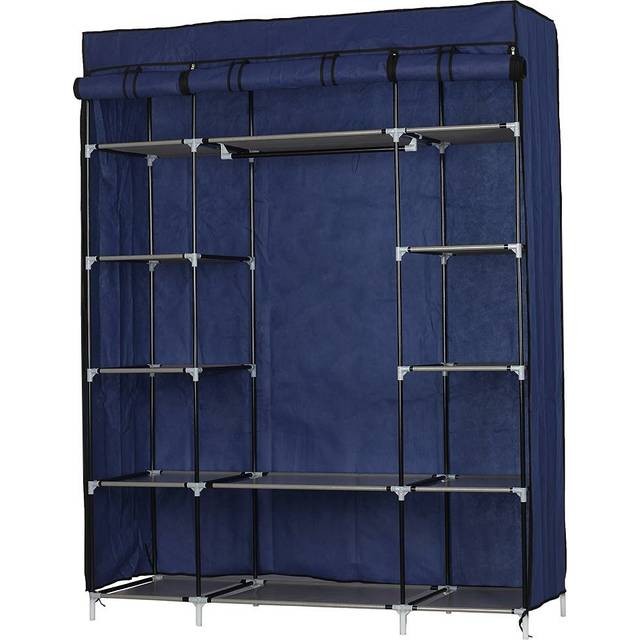 Weesner 133cm Wide Portable Wardrobe - Dark Blue