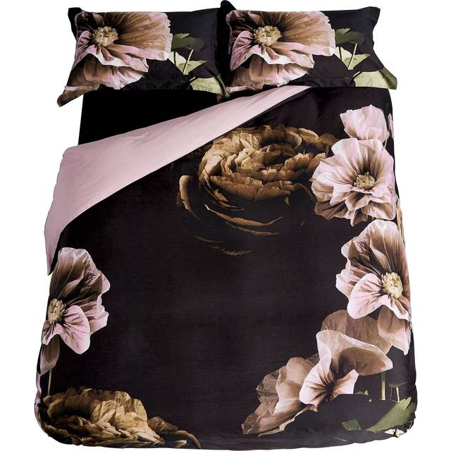 Ted Baker Paper Floral 100% Cotton Sateen 220 Thread Count Duvet Cover - Pink