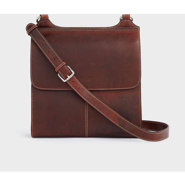 The Narissa Large Leather Crossbody Bag - Brown - One Size