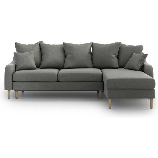 Pocono Universal Reversible Sleeper Corner Sofa Chaise Bed - Orinoco Grey (85cm H X 234cm W X 159cm D)