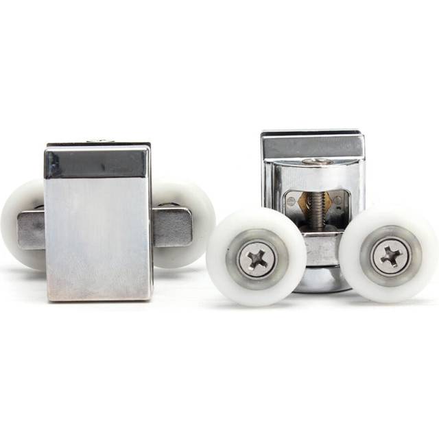 2Pcs Double Wheels Shower Door Top Rollers for Sliding Shower Door