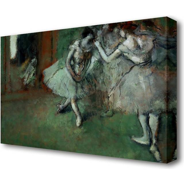 A Group of Dancers by Edgar Degas - Painting Print on Canvas (35.6 cm H x 50.8 cm W)