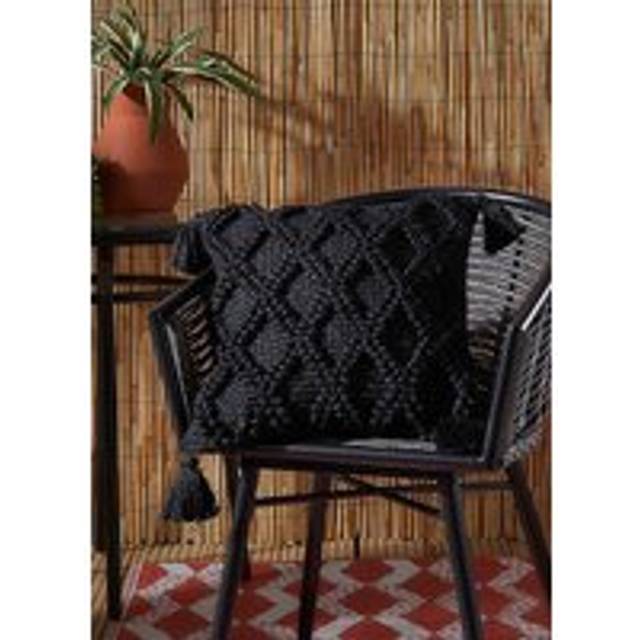 Drift Home Alda Outdoor Filled Cushion 43cm x 43cm Black