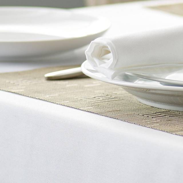 157cm 100% Polyester Plain White Circular Tablecloth