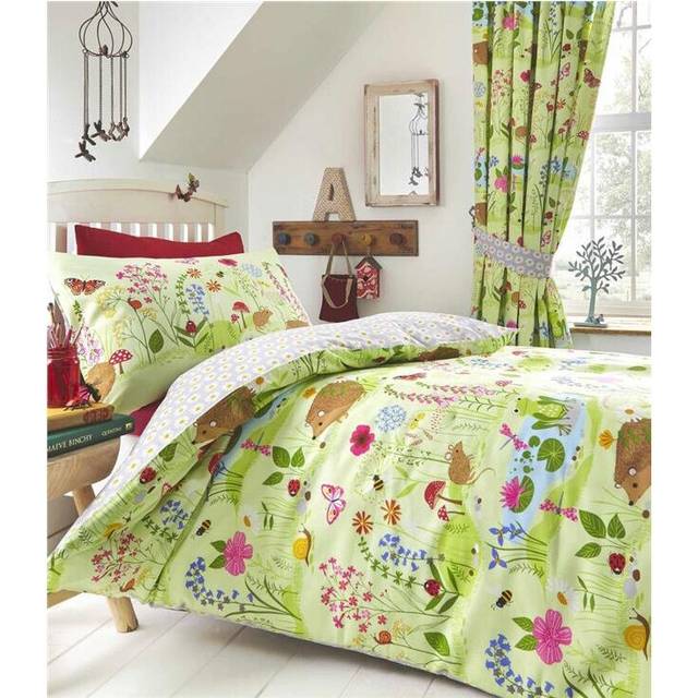 "(Curtains 66x54"") Duvet Cover Sets Country Animals Wild Flowers"