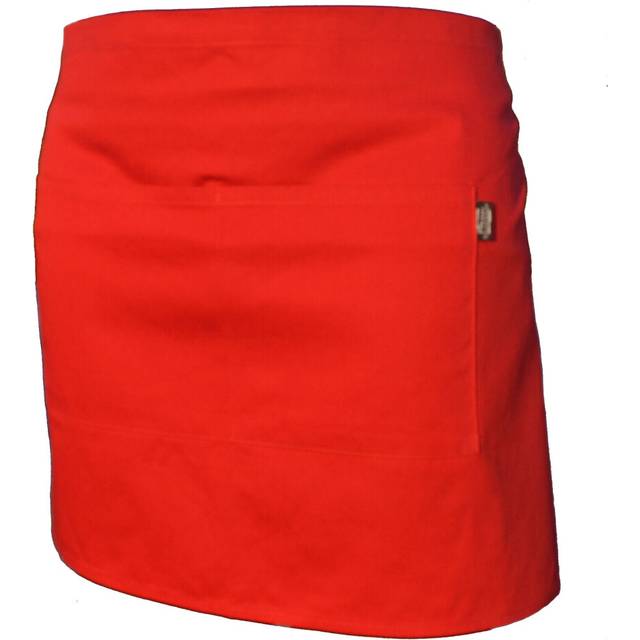 (Red) Waist Apron Waitress Cafe Restaurant Half Apron UK