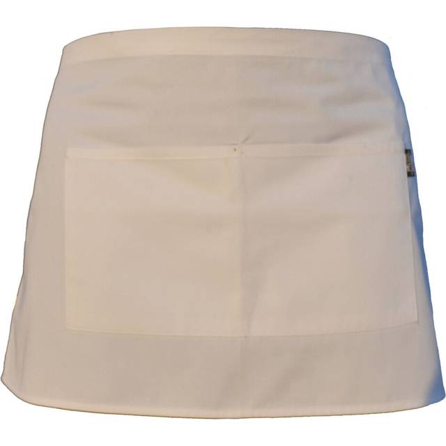 (Cream) Waist Apron Waitress Cafe Restaurant Half Apron UK