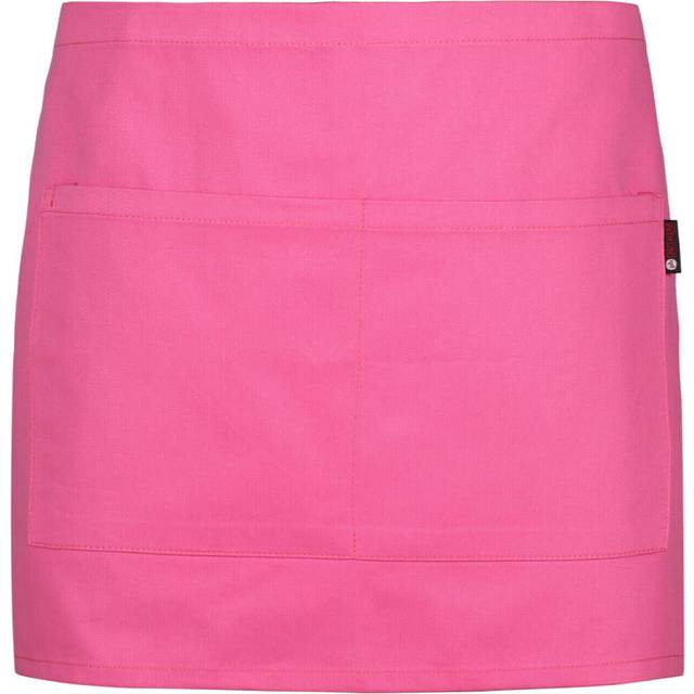 (Pink) Waist Apron Waitress Cafe Restaurant Half Apron UK