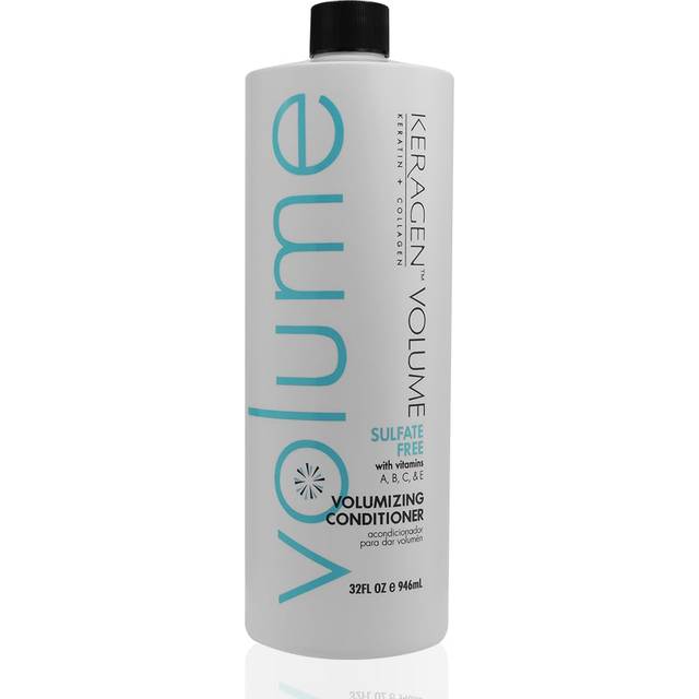 KERAGEN - Volumizing Conditioner for Fine Hair with Keratin and Collagen  Sulfate Free 32 Oz - Add Thickness  Hydrates and Enhances Hair Volume  with