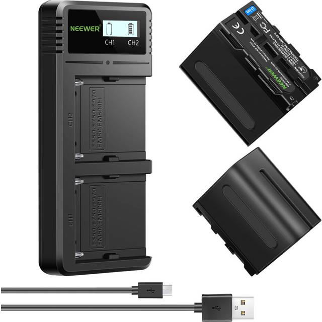 NEEWER NP-F970 Sony Replacement Battery Charger Set 2-Pack