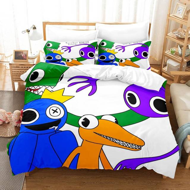 (Style 04, King (220X240/3PCS)) Rainbow Friends Bedding Double Duvet King Cover UK