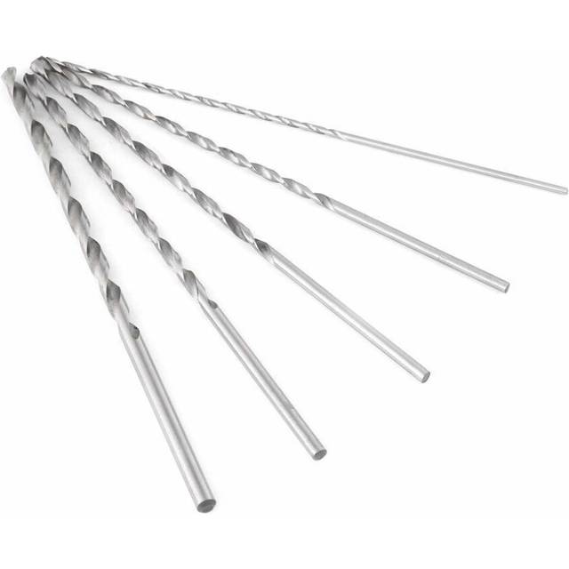 5PCS Extra Long 5.9-6.3 Inch Length High-Speed Steel Drill Bit Sets Straight Shank Twist Drill Bit Tool 2-5mm for Wood