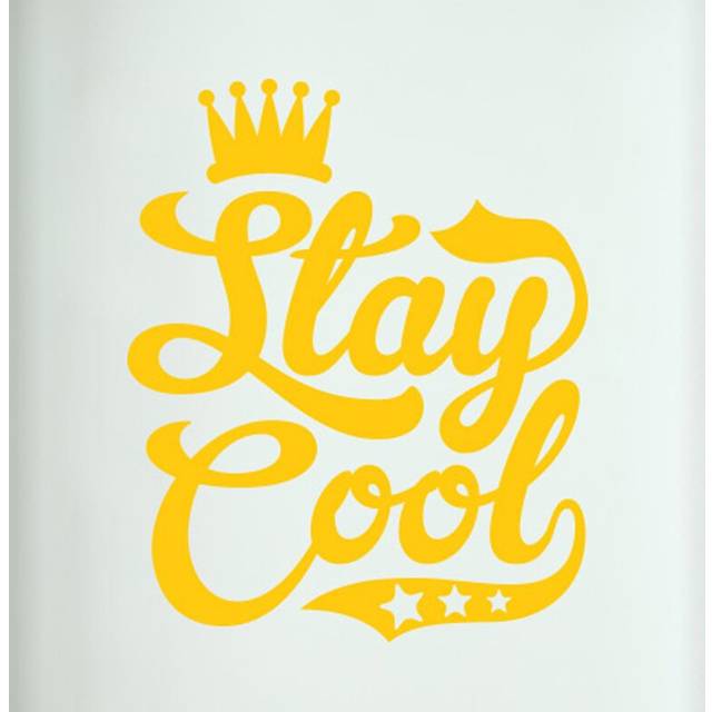Stay Cool Door Room Wall Sticker - Dark Yellow (49cm H X 40cm W)