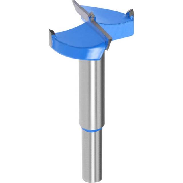 Forstner Drill Bits 38mm, Tungsten Carbide Wood Hole Saw Auger Opener, Woodworking Hinge Hole Drilling Boring Bit Cutter (Blue, Gray)