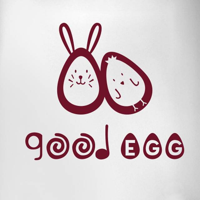 Good Egg Door Room Wall Sticker - Burgundy (35cm H X 40cm W)