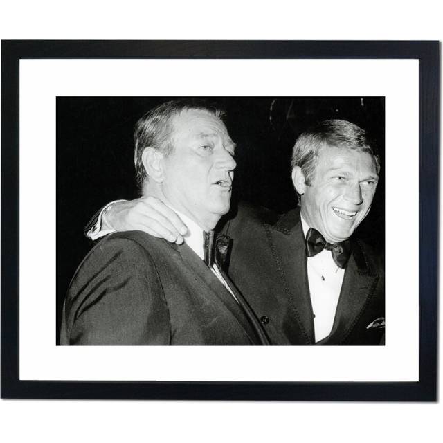 John Wayne Steve McQueen Framed Photographic Print (40cm H X 50cm W)