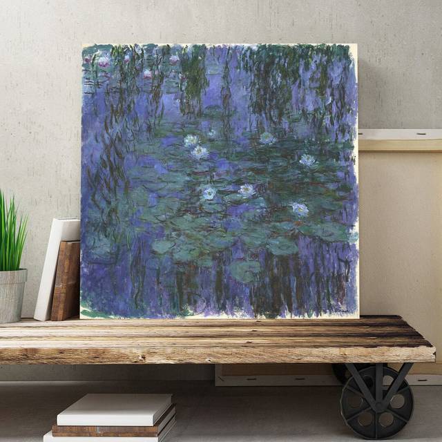 Water Lilies No.' by Claude Monet Painting Print on Canvas (76cm H x 76cm W)
