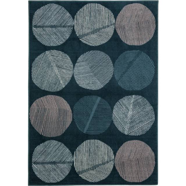 Habitat Skandi Geo Leaf Cut Pile Rug - 120x170cm - Navy