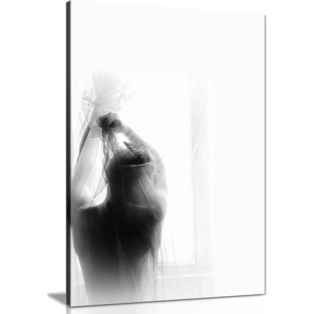 Nude Black and White Abstract - Wrapped Canvas Photograph (46cm H x 31cm W x 1.8cm D)