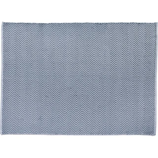 Hug Rug Woven Herringbone Rug Denim Blue 120X170Cm Washable Rug - One Size