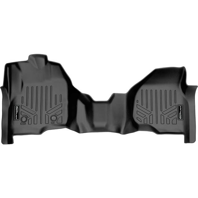 Smartliner SA0335 Custom Fit 1st Row Black Over The Hump Floor Mats Liner with Raised Drivers Side Pedal for 2012-2016 Ford F-250