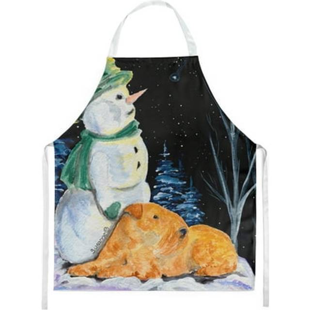 Caroline's Treasures SS8555APRON Snowman with Lakeland Terrier Apron  Large  Multicolor