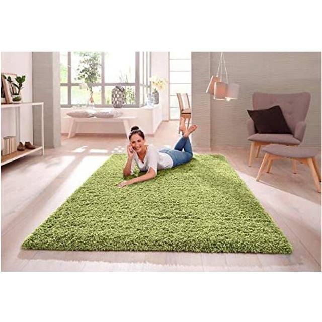 SHAGGY RUG Modern Rugs Living Room Extra Large Small Rectangular Size Soft Touch 30MM / 3cm Thick Pile Living Room Area Rugs Non Shedding (Green,