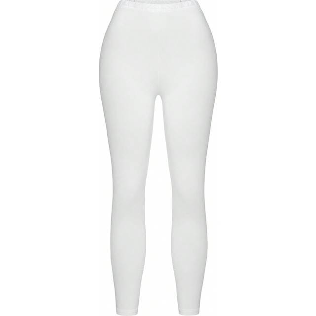 Enfärgad Elastisk Midja Skinny Damasker - Vitt (L,M,S,XL,XS)