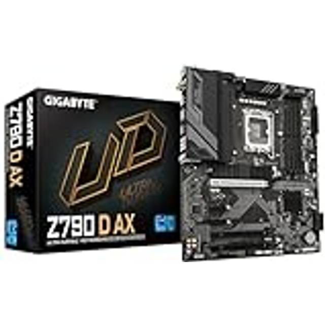 Gigabyte Z790 D AX moderkort – stöder Intel Core 14:e generationens processorer, 12+1+1 faser digital VRM, upp till 7600MHz DDR5 (OC), 3xPCIe 4.0 M.2, Wi-Fi 6E, 2,5GbE LAN, USB 3.2 Gen 2