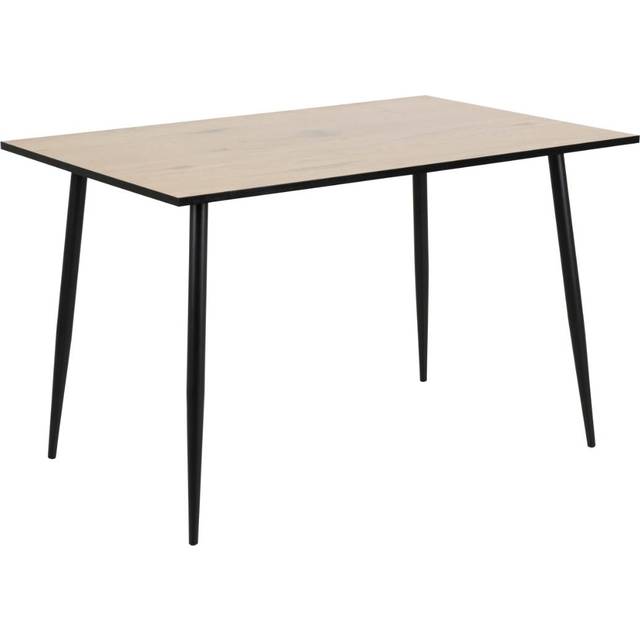 Wilma Dining Table With White Oak Top & Black Legs