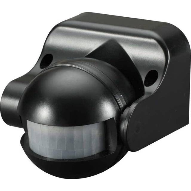 MLA Knightsbridge IP44 180&#xB0; PIR Sensor Black - OS004B